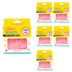 유니아트 4000 유니블럭 40g x 6p, 진분홍