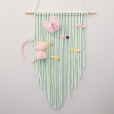 비솔 마크라메 헤어핀 정리대, 민트, 1개