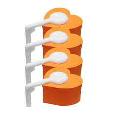 愛心泡棉防撞門擋, 橘色, 4入