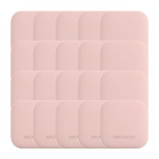 方形簡約門後防撞墊, 20入, 粉色