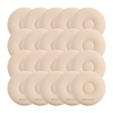 圓形簡約門後防撞墊, 米色, 20入