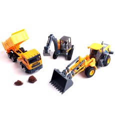 建築大型機械操作玩具 3種組, 混色