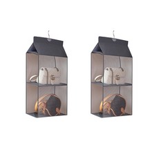 Marketpio 網格包包收納架 2層, 灰色, 2個