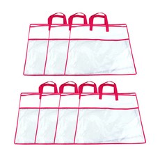 Market Pio 家用無紡布棉被收納袋 粉紅色 55 x 70 cm, 7入, 1個