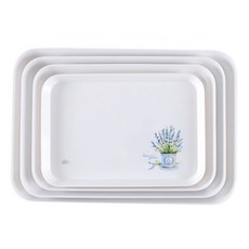 Maket Gamseong 花朵託盤4件組, 款式2, 1個