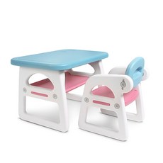 베이블퓨어리 프리미엄 스마트 유아 책상 세트, 베이직(스카이블루 + 핑크)