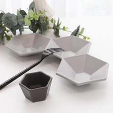 김성훈도자기 나눔접시와 소스볼 2P 세트, 라이트그레이(나눔접시), 다크그레이(소스볼), 1세트