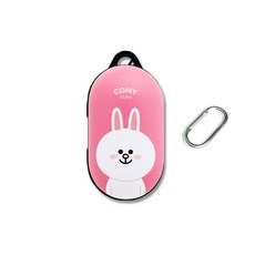 LINE FRIENDS Buds保護殼 + 登山扣, 單一商品, 兔兔