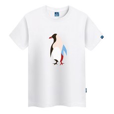 진마니아 펭귄 라운드 남녀공용 빅사이즈 반팔티 TS-337
