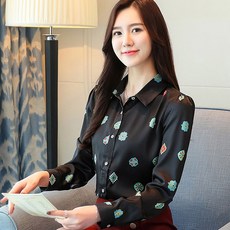 루나걸 새틴 카라 블라우스