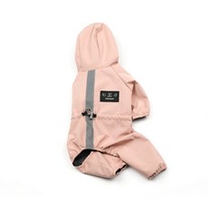 더플로우컴퍼니 반려동물 방수되는 메쉬 올인원 레인코트, 핑크, 1개