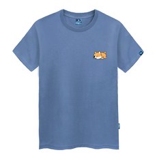 진마니아 남녀공용 슬리핑 시바 라운드 빅사이즈 반팔티 TS-076