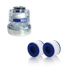 AQUADUO 蛇頸型水龍頭過濾器 SF-1000+專用除鏽替換濾芯 2入組, 1組