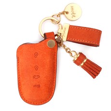 Morun 4鍵皮革鑰匙包 金色全配組, 日落橙, 雪佛蘭 4鍵類型