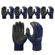 MEGA GRIP 冬季用塗層工作手套 XL SW-300, 海軍藍, 5套