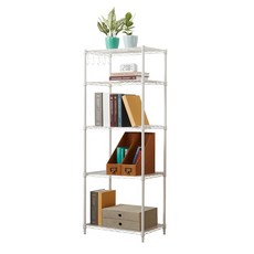 MF MAGIC HOUSE 5層金屬收納架+多功能5掛收納掛架, 單色