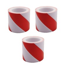 地板標線膠帶 紅色+白色 100mm*30m, 3個