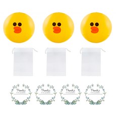 LINE FRIENDS 莎莉沙灘球 3p + 包裝袋 3p + 謝謝貼紙 4p, 40厘米, 混色