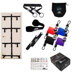 體型蜘蛛拉力繩中號套組, 紅、藍、黑、紫