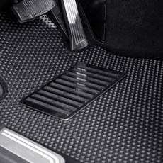 더존 벌집 카매트 돌기형 + 레이싱 발판패드 3P, 기아 K5 DL3 (2020년~), 블랙