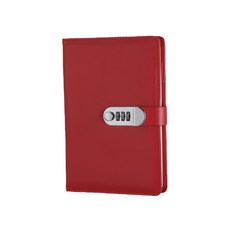 aryko 皮革密碼鎖A5筆記本, 紅色的, 1個