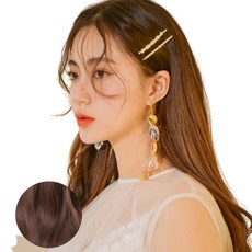 가발나라 여자 레이어드 롤링펌 U자형 오픈반가발 + 엑스트라피스 2p + 가발빗 + 꼬리빗 + 악어핀, 레드브라운, 1개