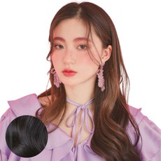 가발나라 여자 U자형 오픈반가발 볼드펌 + 엑스트라피스 2p + 가발빗 + 꼬리빗 + 악어핀 세트, 내츄럴블랙, 1개