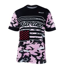 DEUCE FISHING 圓領釣魚短袖T恤 RDT-19004, 混合色