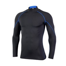 男款拼色緊身長袖運動T恤 HL-209