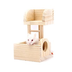 카르노 이런것도 있네 햄스터 원목 전망대, 혼합색상, 1개