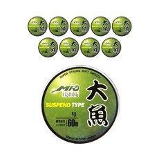 MR FISHING 懸掛式單線大魚淡水釣魚繩 10p, 單色