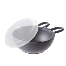 NIneware 動物兔子麥片碗 + 附蓋組, 深灰色, 1套