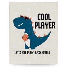 알럽홈 공룡 프린팅 리넨 파티션 커튼