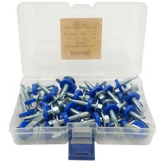 Innotime 防水六角自攻螺絲 藍色 32mm x 40入 + 收納盒, 1套