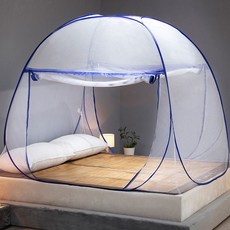 一觸式雙門型蚊帳 BLM-180, 藍色