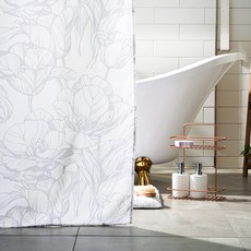 Surfinia 布質觸感蓮花浴簾, 1個