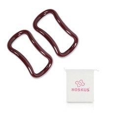 호스커스 요가링 하드형 2p + 파우치, 버건디, 1개