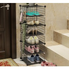 GAPANG 窄入口鞋櫃黑色7層K, 1個