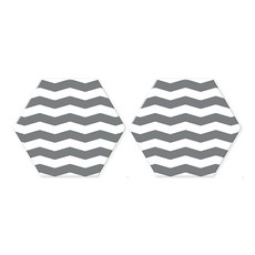 I Love Home 獨特圖案茶杯墊 2入, 波浪