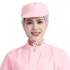 마켓에이 헤어메쉬 캡 고정끈 작업모자, 핑크, 5개