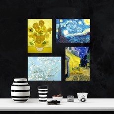 MISO eYe 可貼在牆上的版畫相框4件組, 梵谷