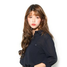 픽앤웨어 웨이브 똑딱이 붙임머리, 투톤브라운, 1개