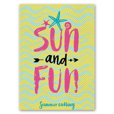 小清新感性夏日插畫帆布印刷畫 SM07