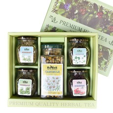 瓶裝花草茶禮盒組 C號 大瓶裝+迷你瓶裝 4款, 洋甘菊茶25g+木槿茶23g+博士茶27g+玫瑰果茶27g+迷迭香茶18g, 1組