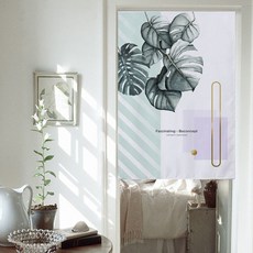 北歐風黏貼式遮光窗簾, 16 葉子概念