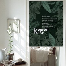 北歐風黏貼式遮光窗簾, 07 熱帶派對