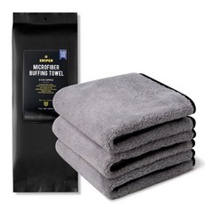 SNIPER 雙面拋光汽車洗車巾 灰色, 3個