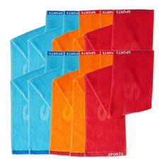 柔軟觸感棉 30 支活性運動毛巾, 隨機出貨, 10個