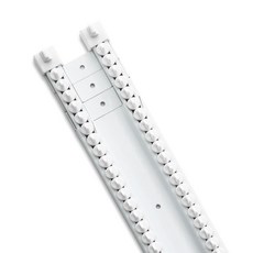 WINDOW DRESS 可調式雙排窗簾軌, 白色, 1組