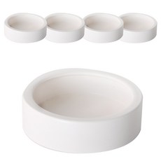 陶瓷圓形餵食盆, 單色, 5個